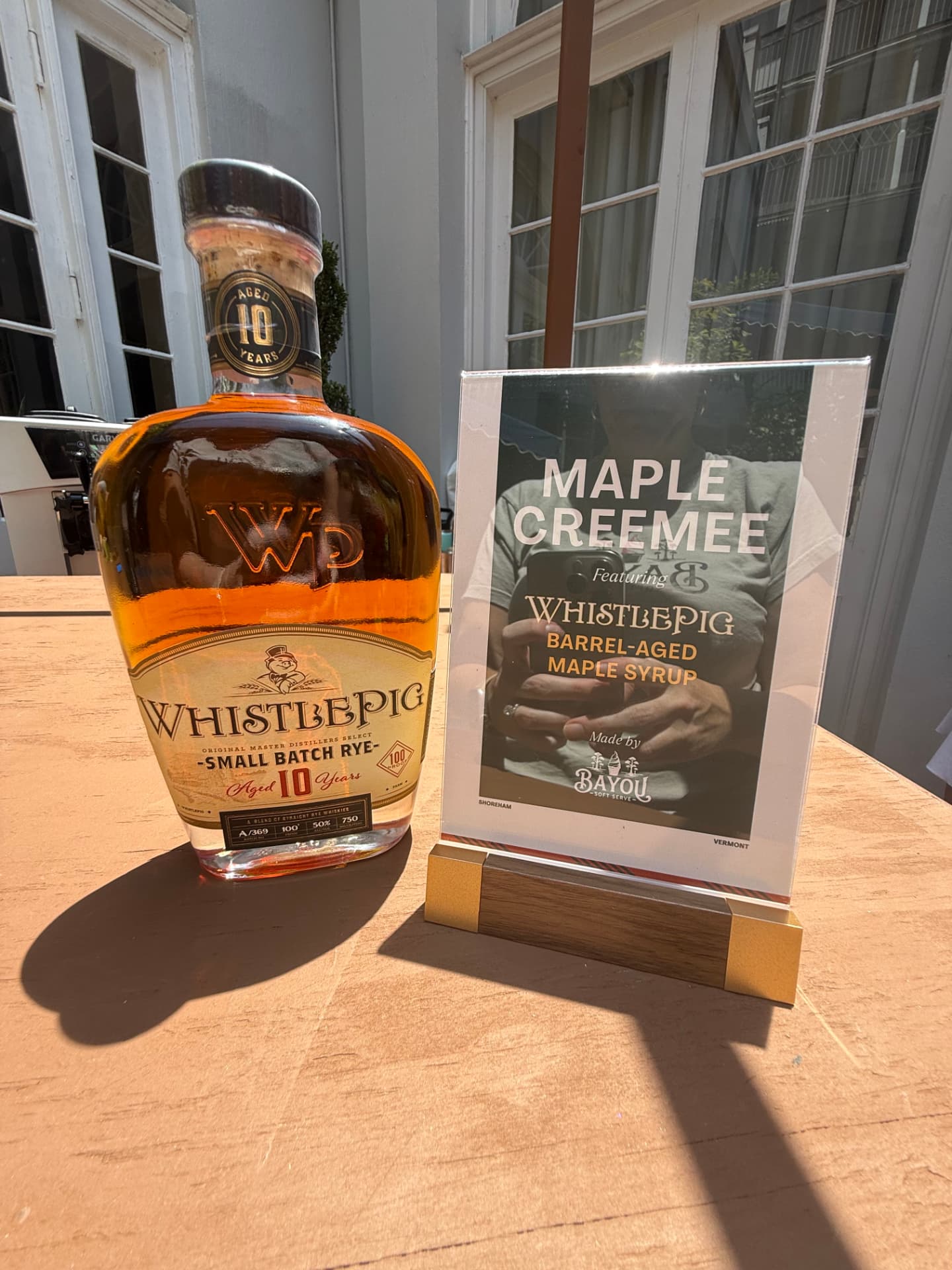 WhistlePig brand activation soft serve booth at Tails of the Cocktail