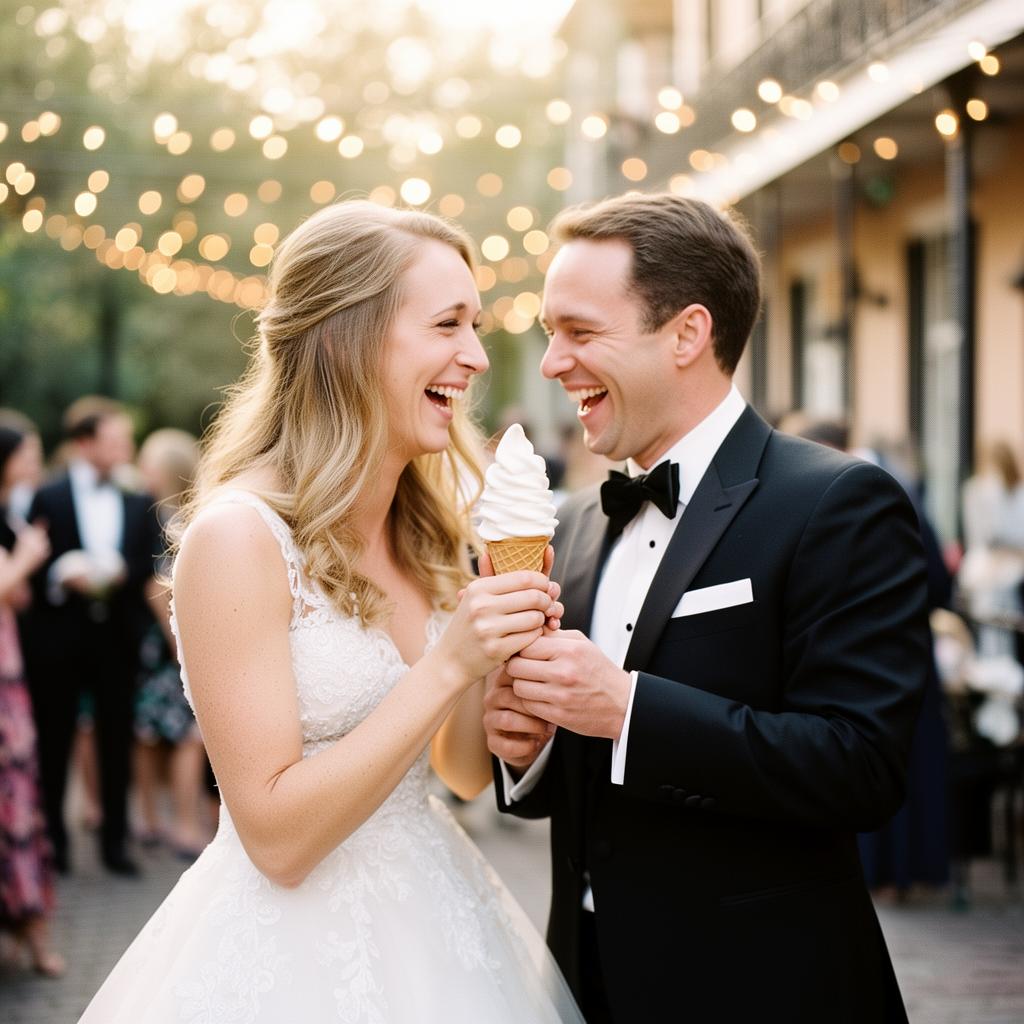 Wedding day sweetness